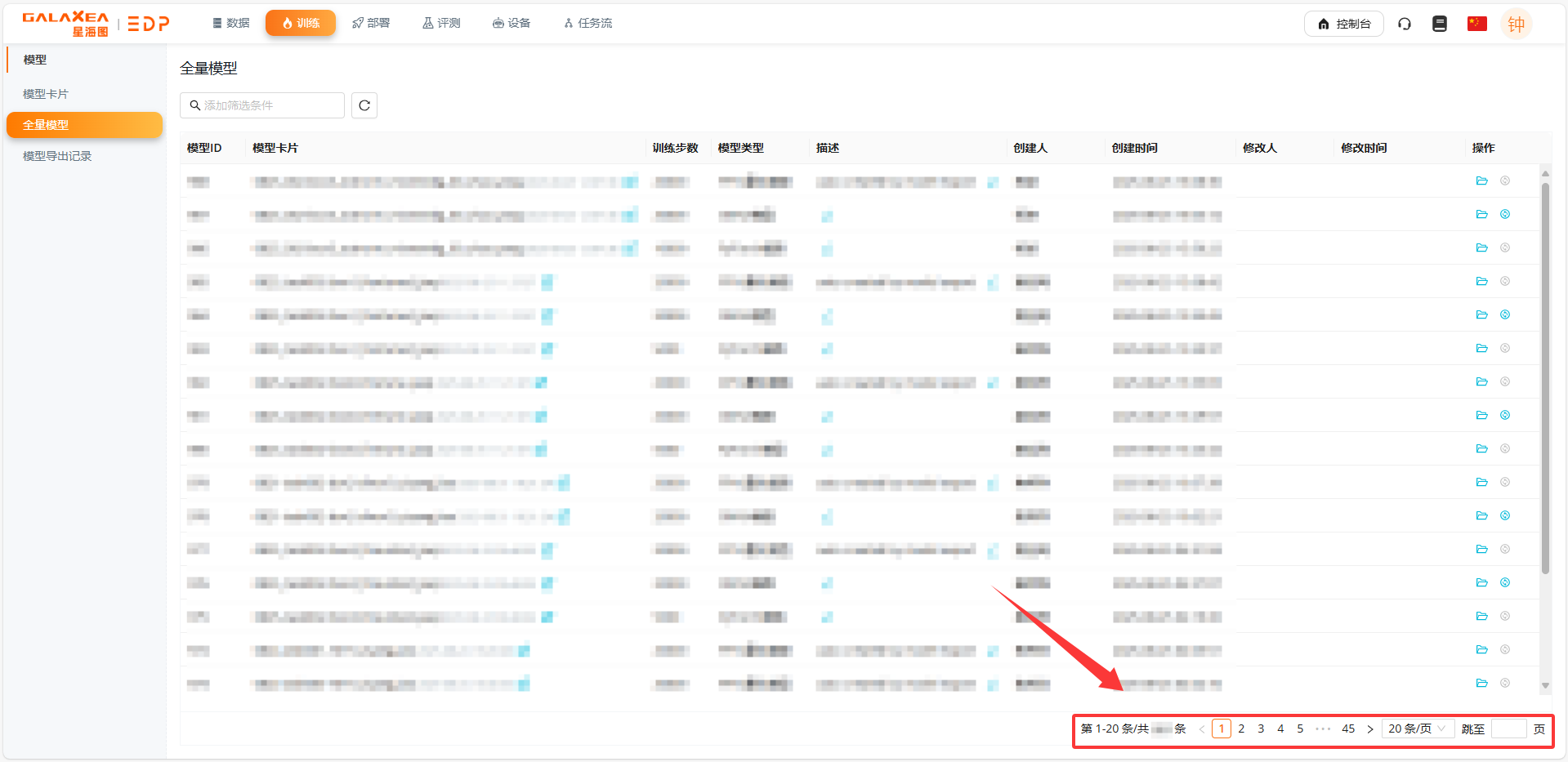 切换分页/页大小