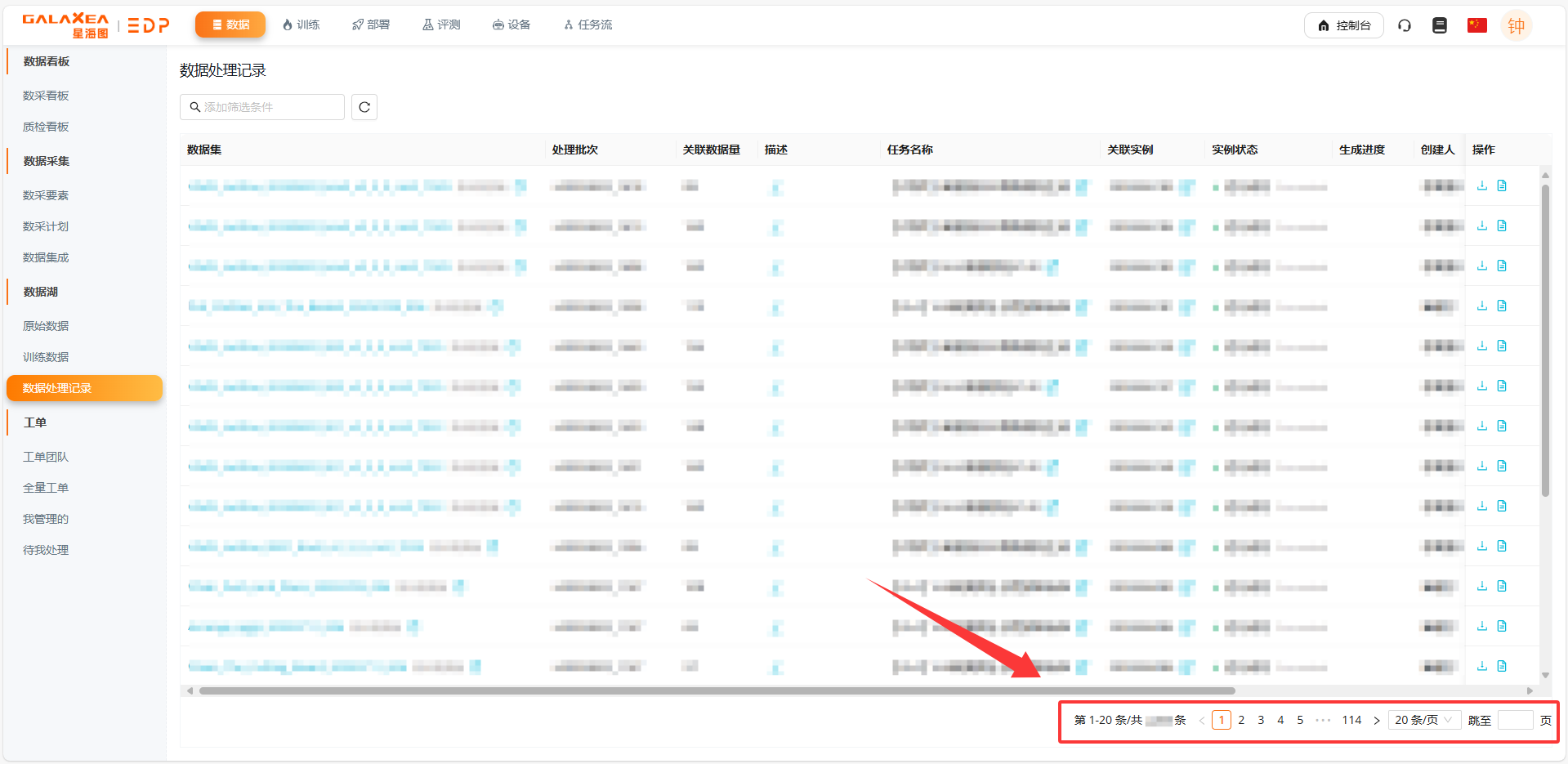 切换分页/页大小