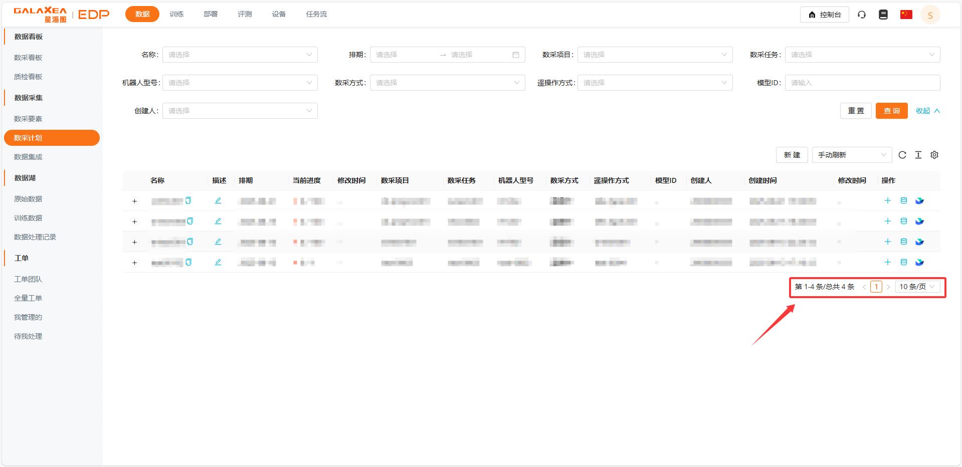 切换分页/页大小