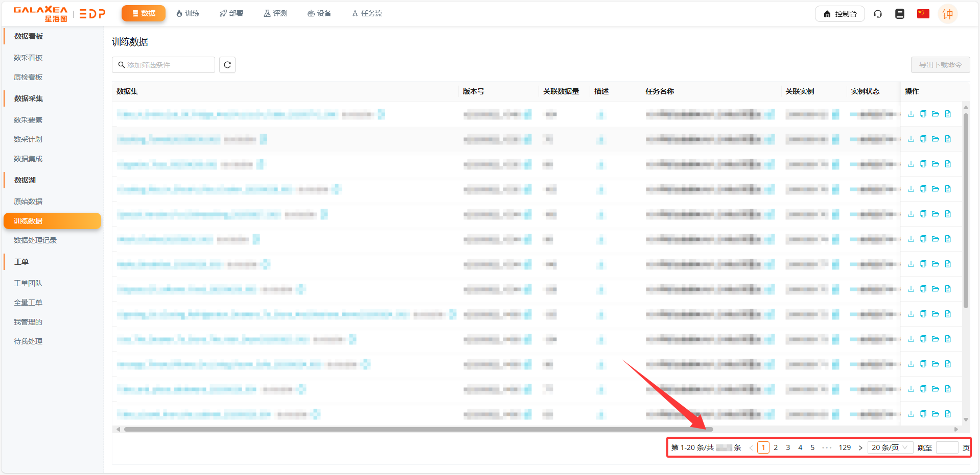 切换分页/页大小